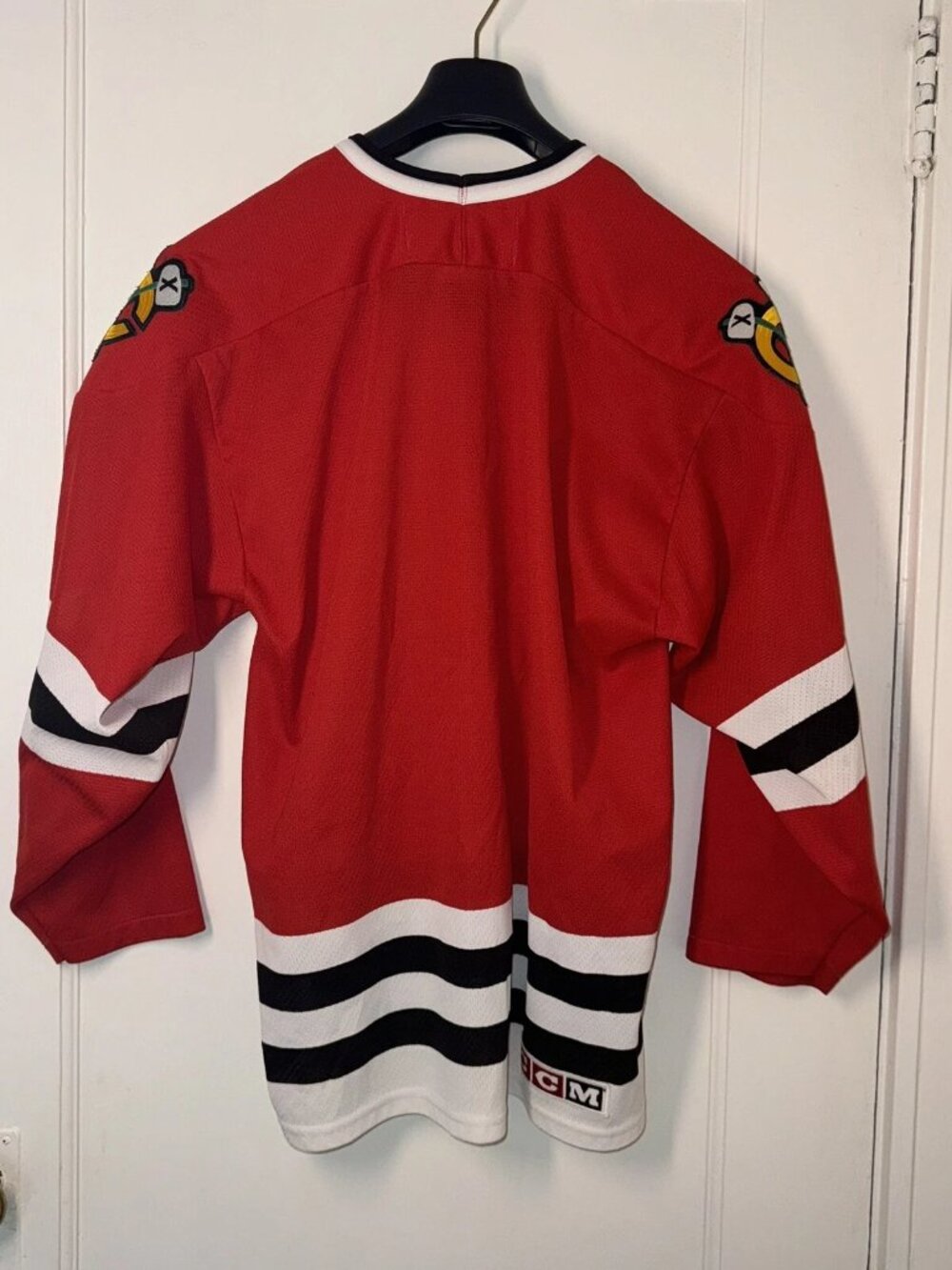 CCM Chicago Blackhawks Red Hockey Jersey L Made in Canada - Picture 3 of 10